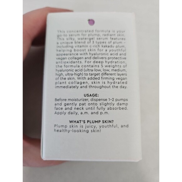 Glow Recipe Plum Plump Hyaluronic Face Serum 1oz New In Box - Picture 6 of 8